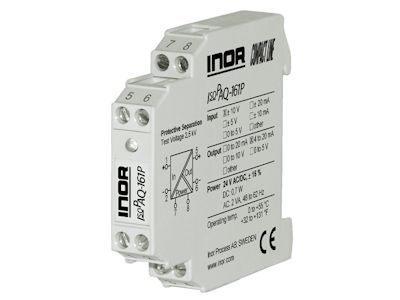 IsoPAQ-161P - Transmitter voor bipolaire en unipolaire mA/V signaalisolatie met vast bereik - Inor