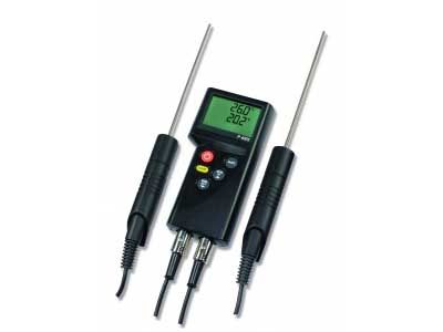 P4005W Watertight Profi-thermometer, 2-channel, for PT100 probes - Dostmann